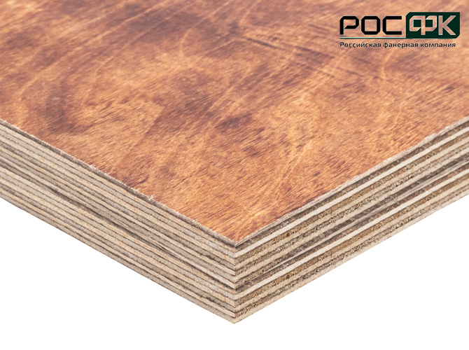 Фанера березовая бакелизированная ФБВ 15мм Е1 2440х1220мм